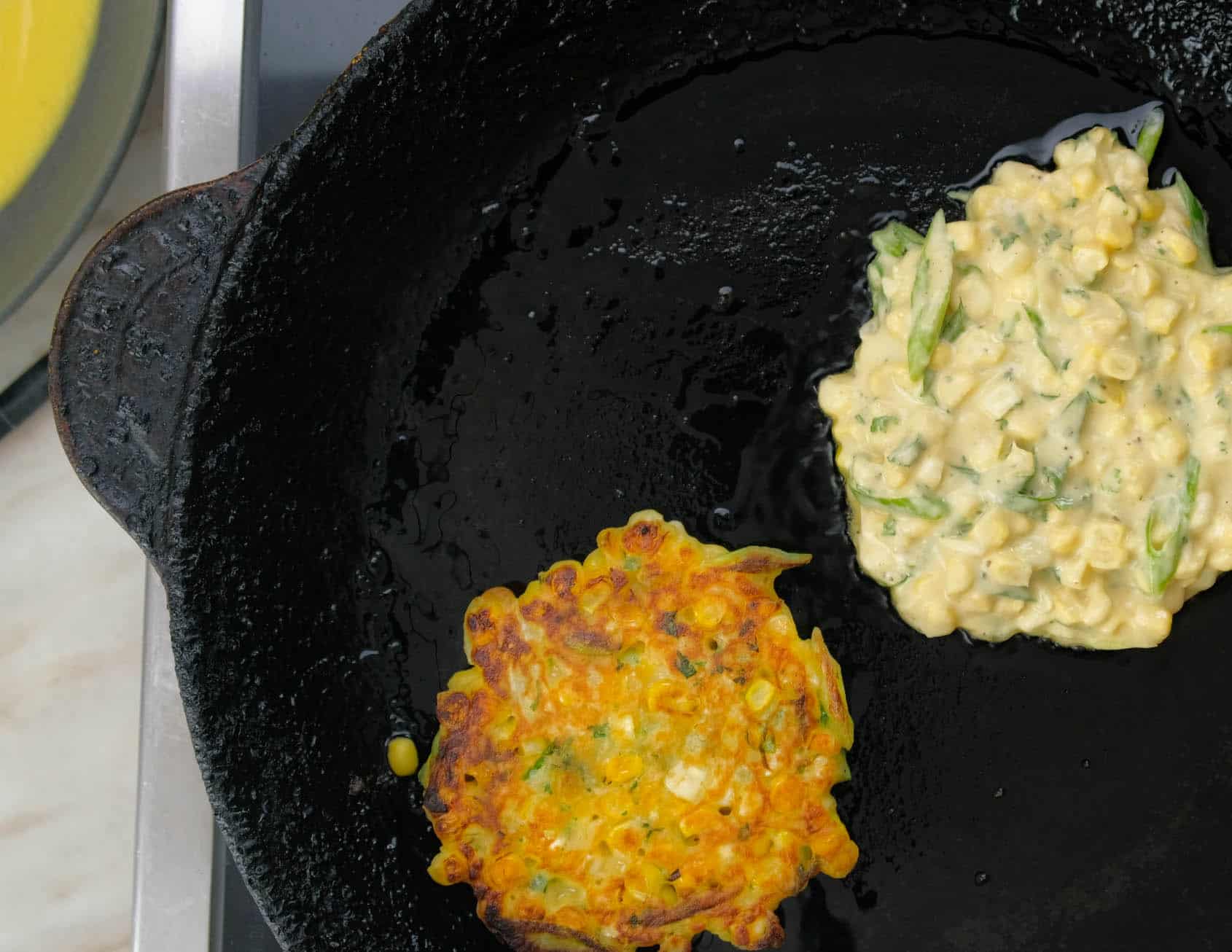 COOKED VEGAN CORN FRITTER BATTER