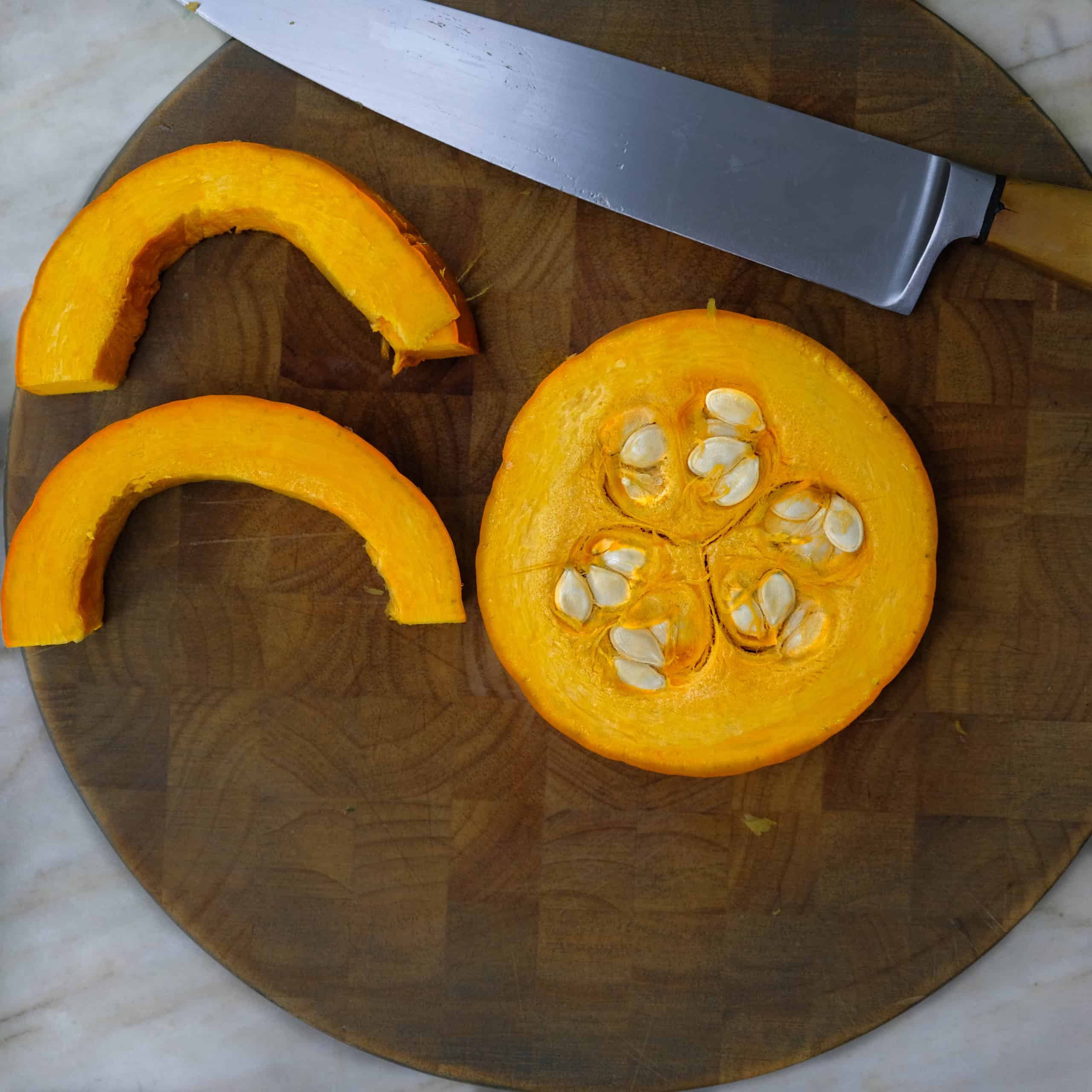 PUMPKIN CUT INTO CRESENT_
