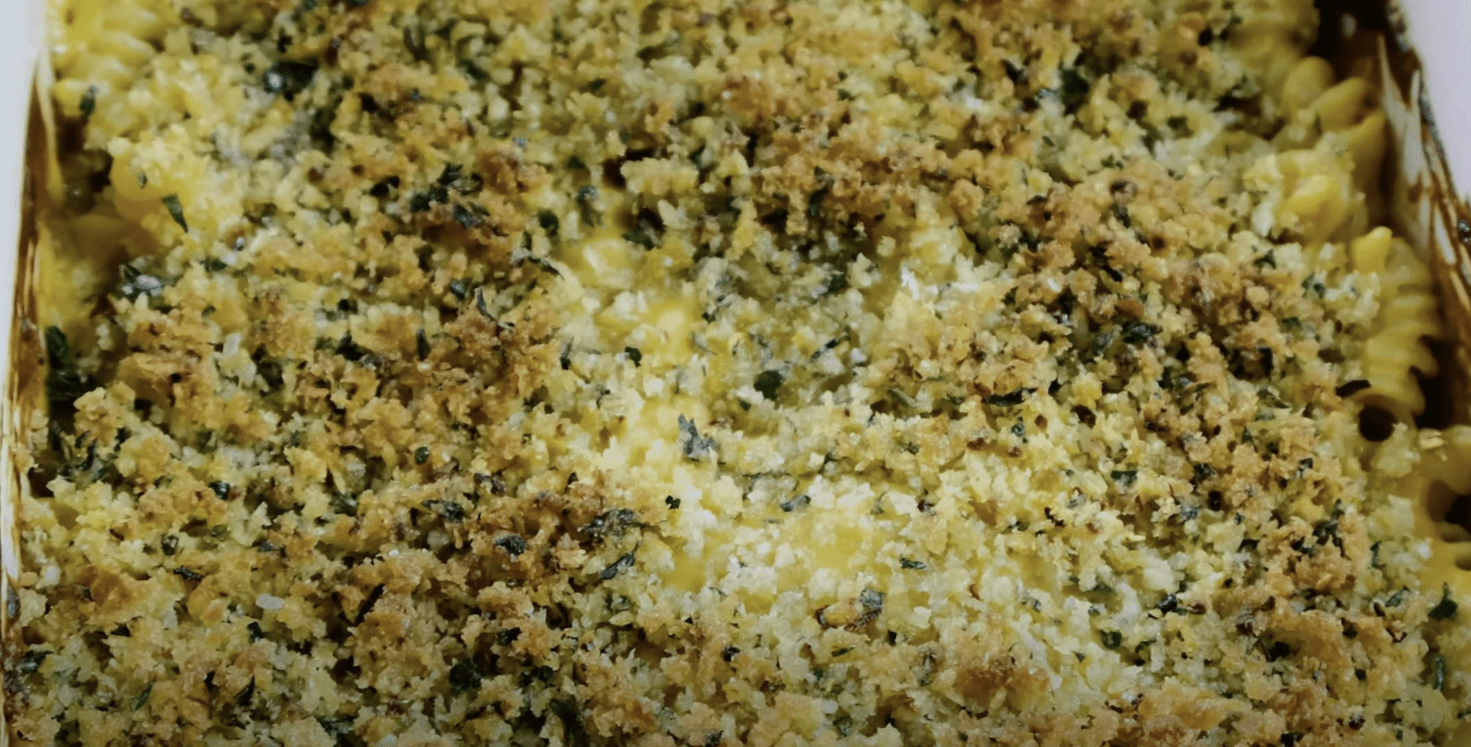 Finished Baked mac and cheese