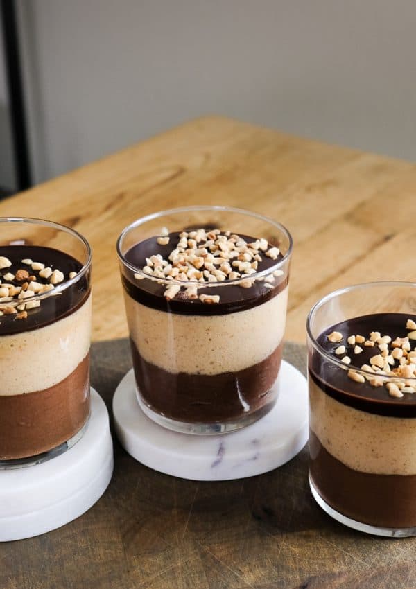 Chocolate Peanut Butter Layered Mousse