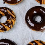 VEGAN CHOCOLATE GLAZED BANANA DONUT