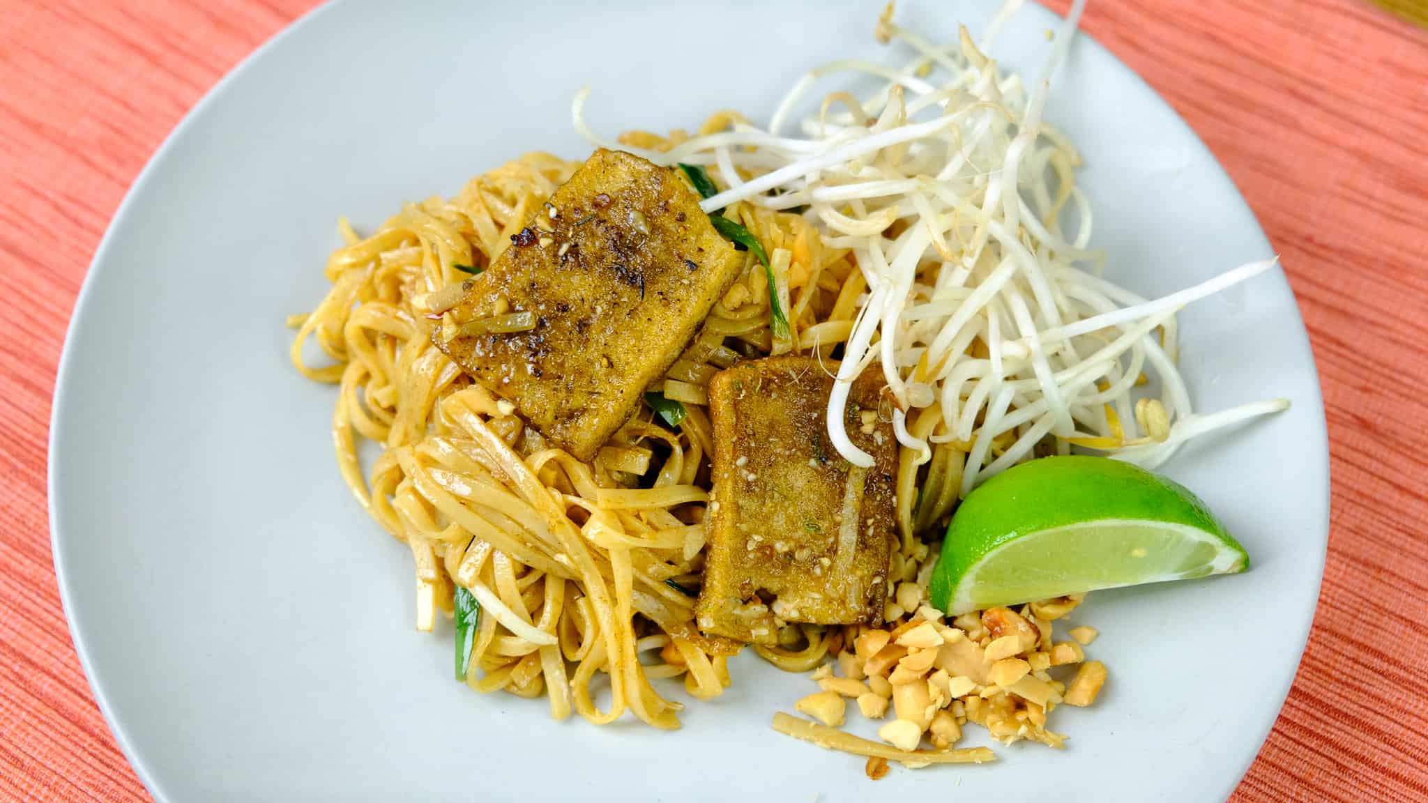 Vegan Pad Thai with mung beans
