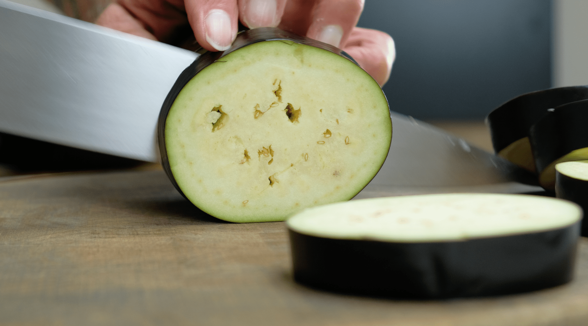 slicing eggplant into rounds slicing eggplant into rounds for eggplant parm