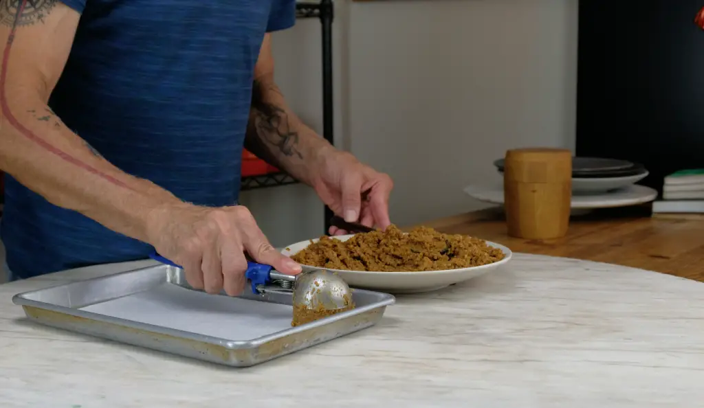 SCOOPING LENTIL BURGERS