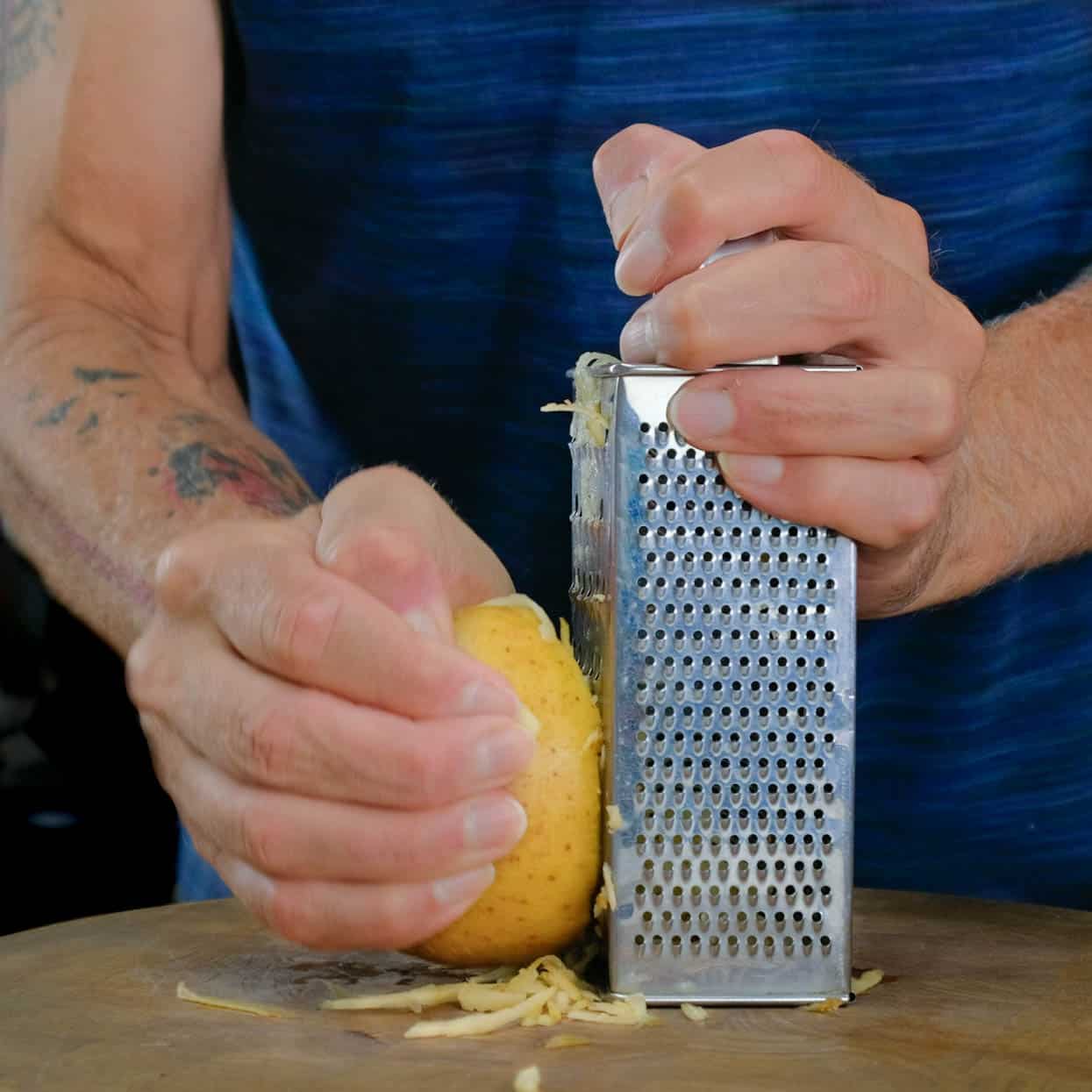 shredding potatoes by hand shredding potatoes by hand