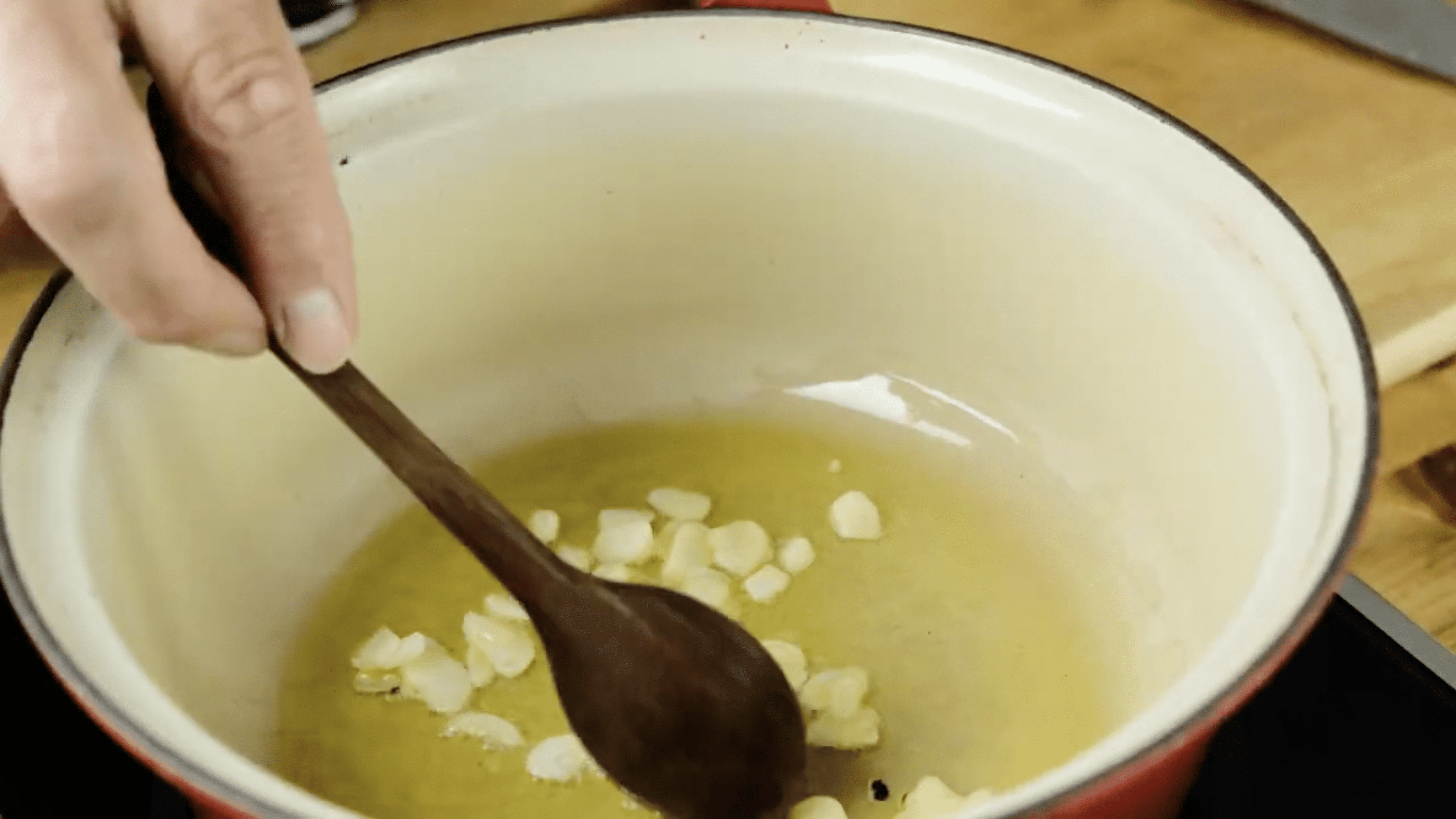 Saute Garlic for Gravy