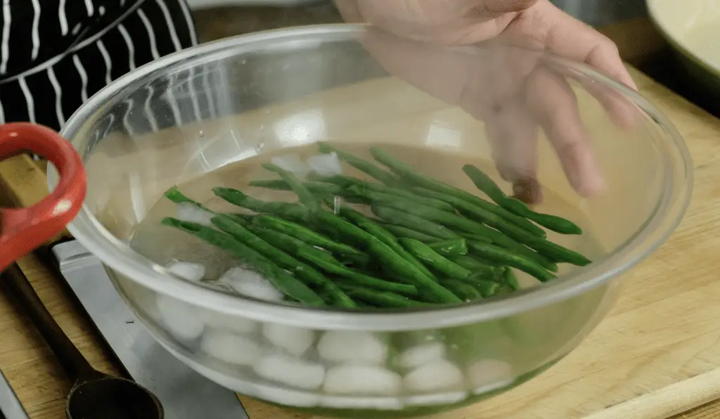 Cooling green beans