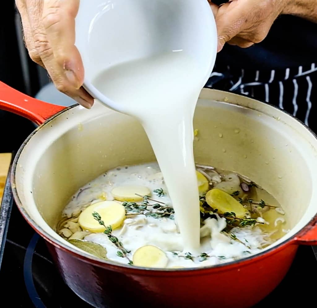 ADDING PLANT MILK TO ORANGE BEURRE BLANC