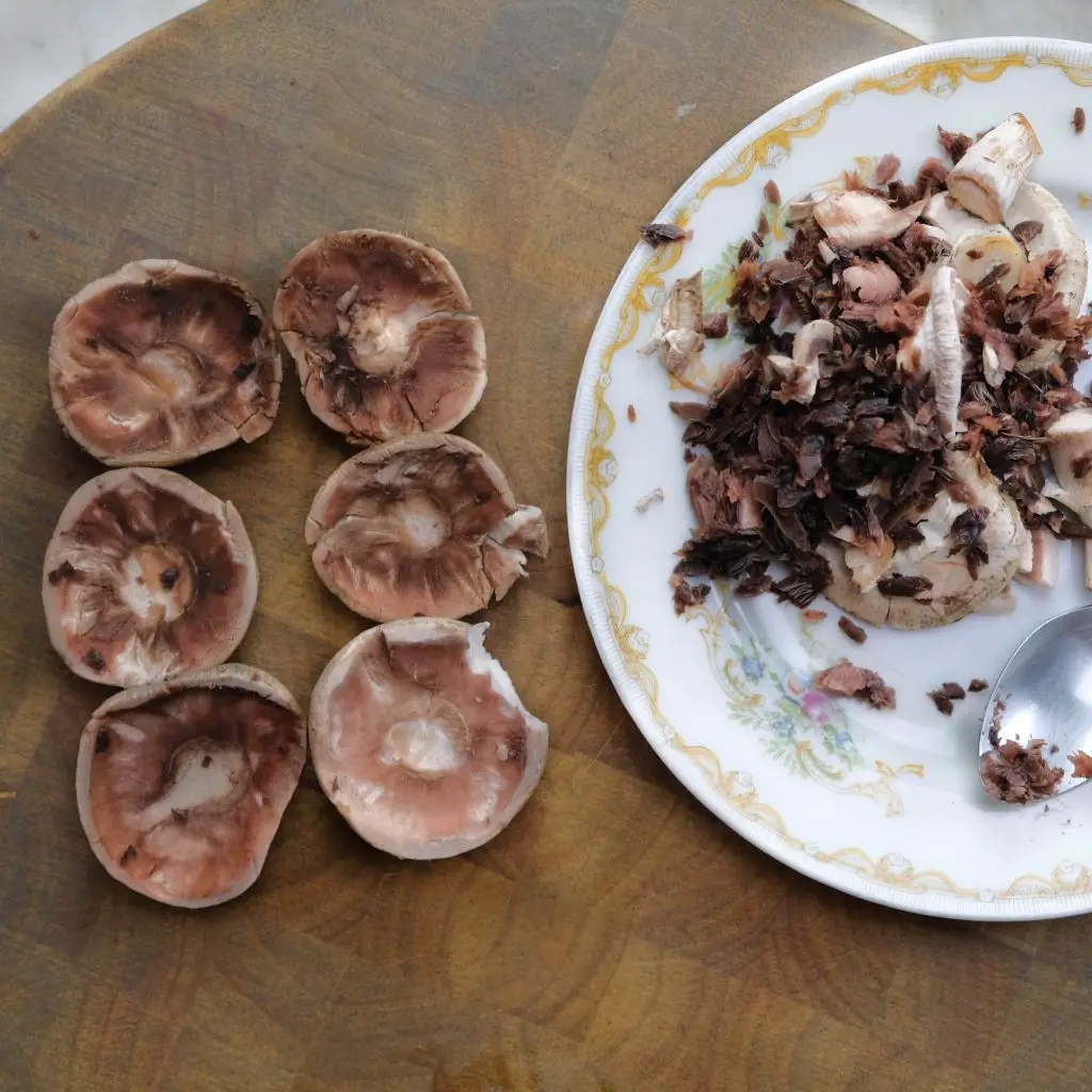 BUTTON MUSHROOMS CLEANED FOR VEAGN HEAVY CREAM