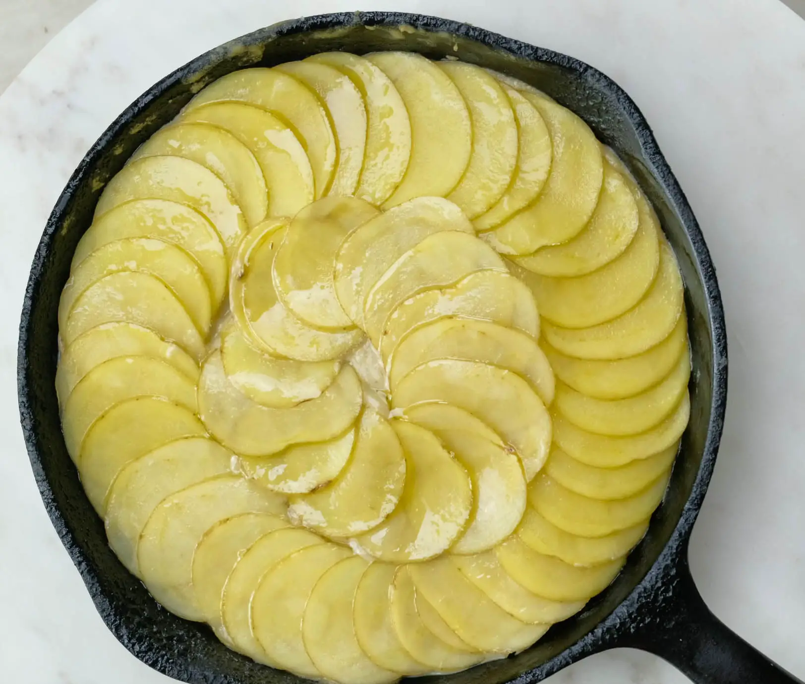 final layer of potatoes, vegan scalloped potatoes