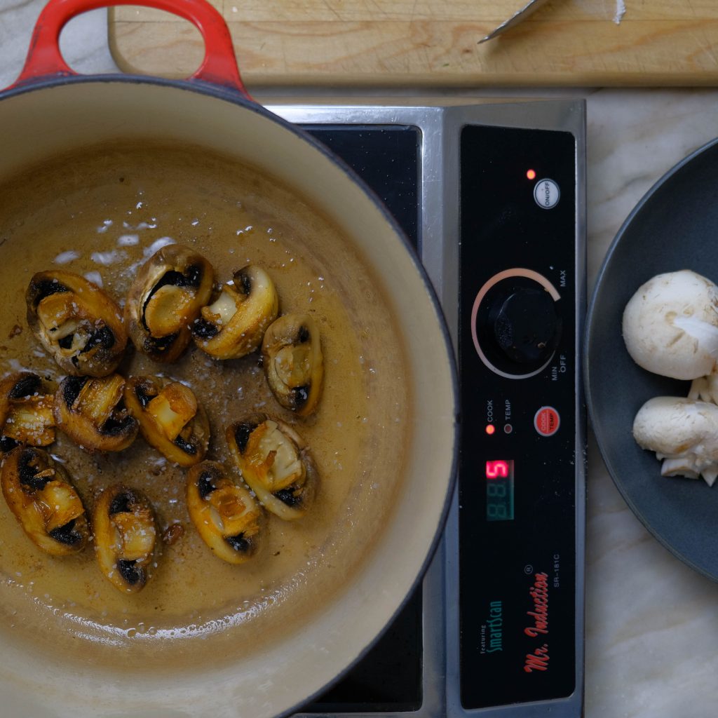 COOKED BUTTON MUSHROOMS