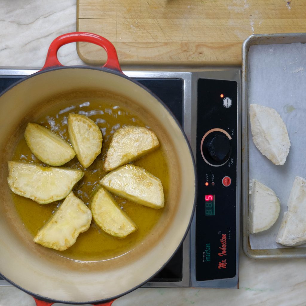 COOKING CELERY ROOT FOR VEGAN CACCIATORE