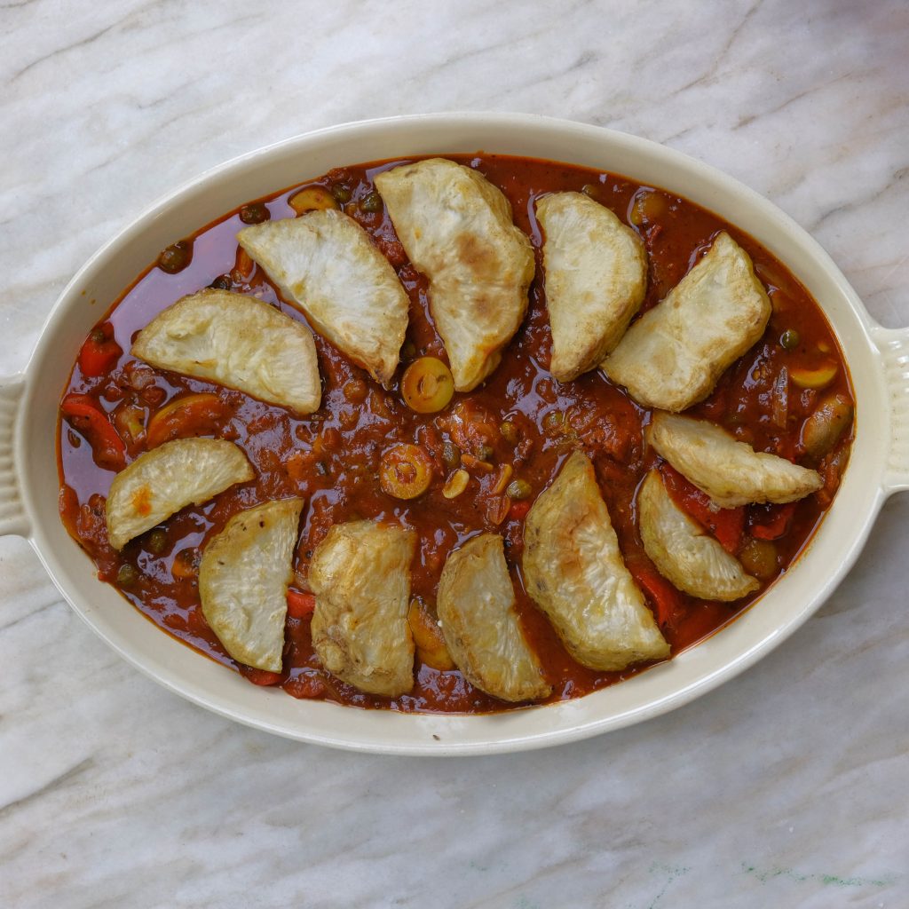 READY TO BAKE CELERY ROOT VEGAN CACCIATORE