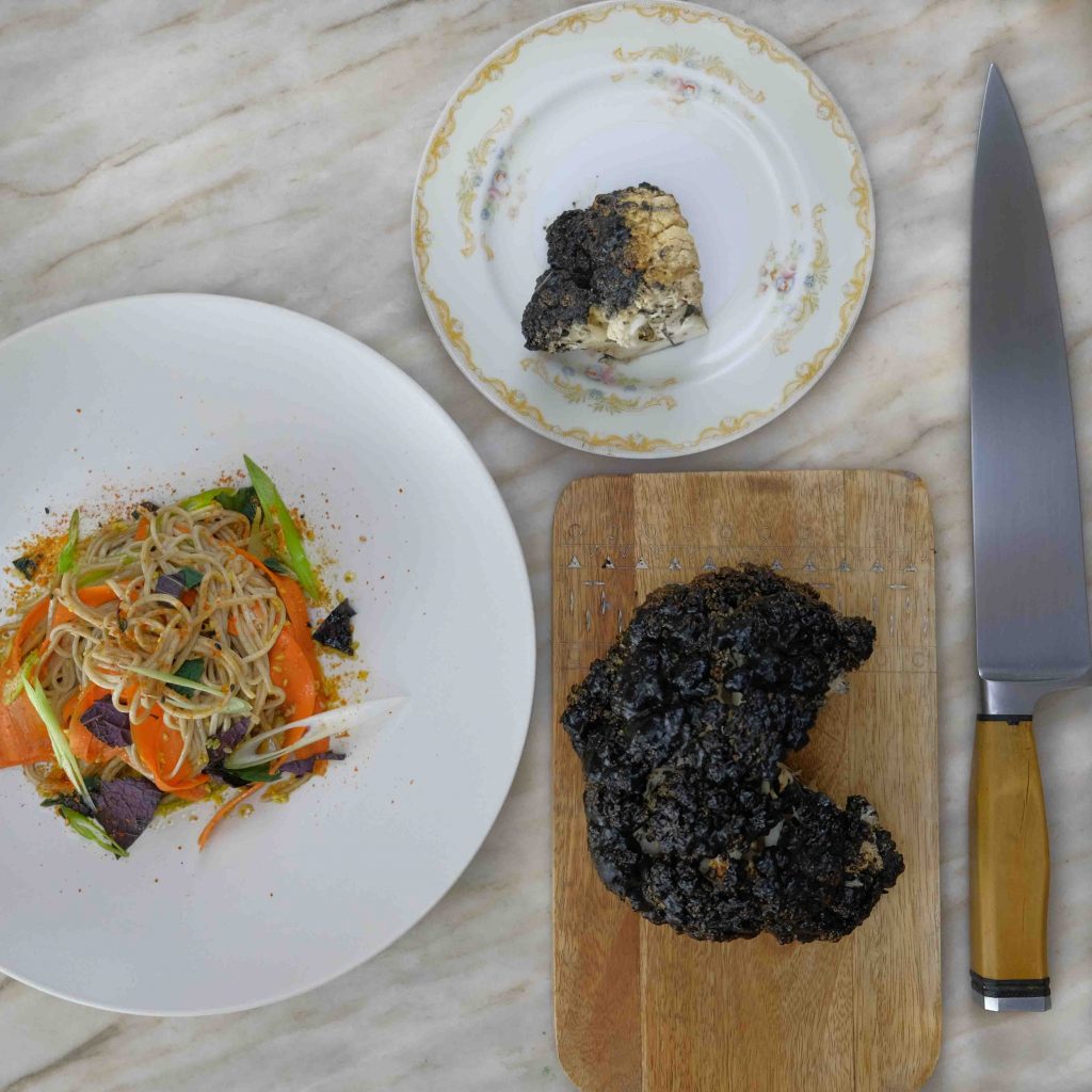 BLACK SESAME CAULIFLOWER, SOBA NOODLE SALAD II