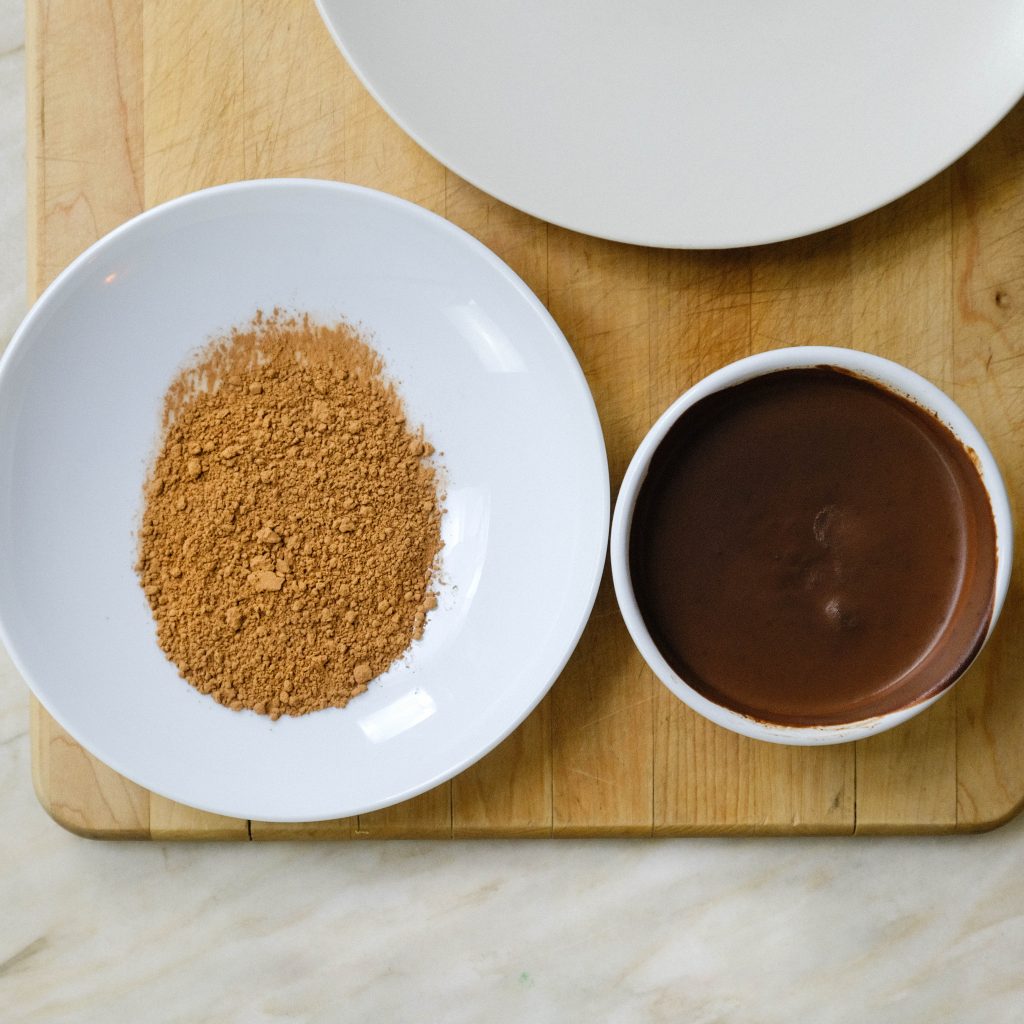 COLD GANACHE AND COCOCA POWDER _