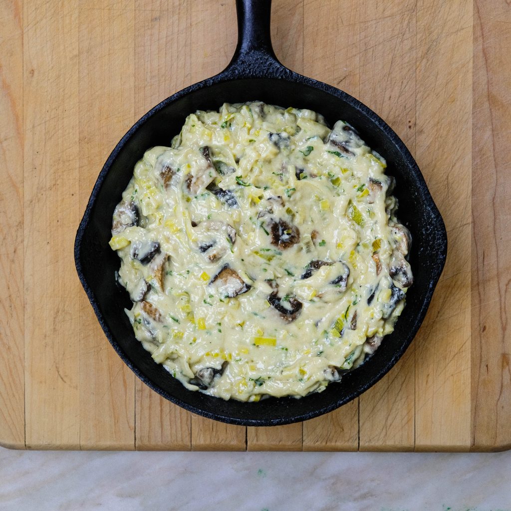 MUSHROOM AND LEEK PIE FILLING