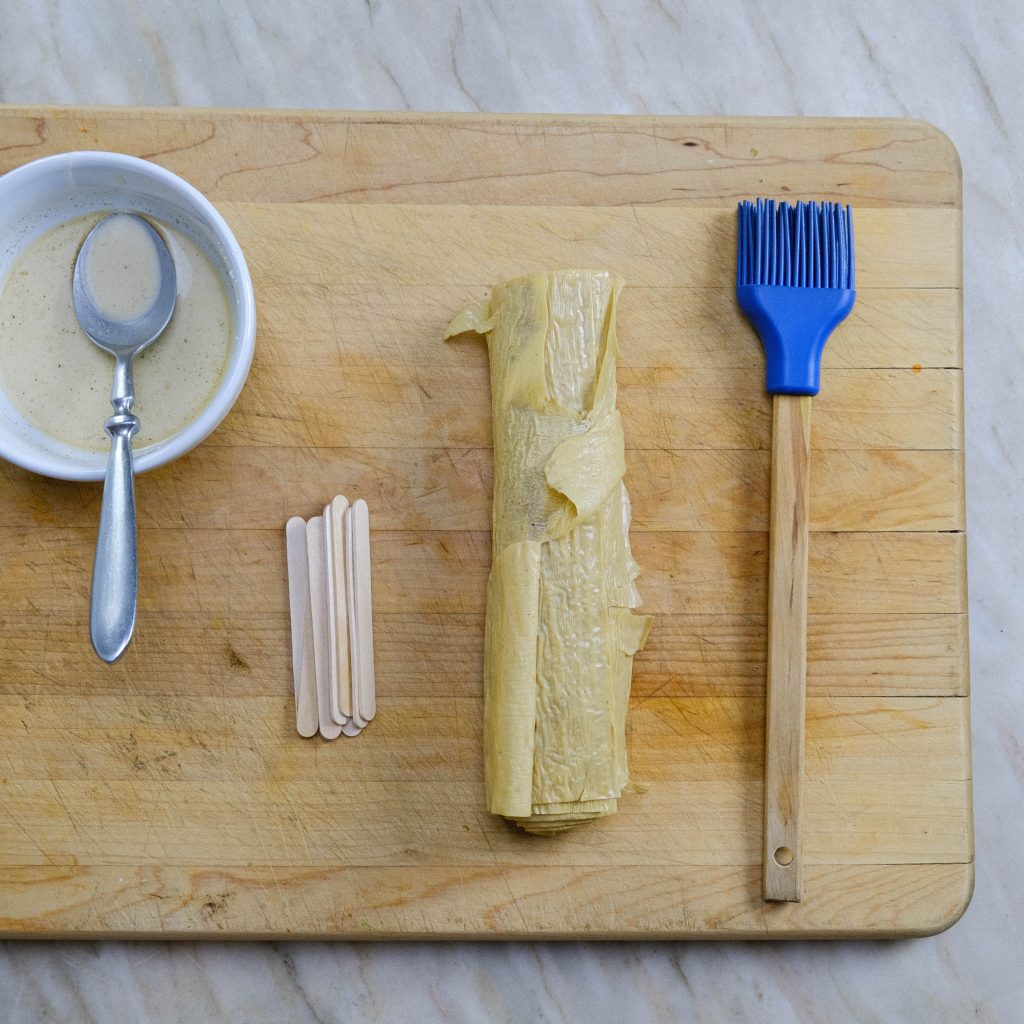 SOAKED BEAN CURD SHEETS, CORNSTRACH