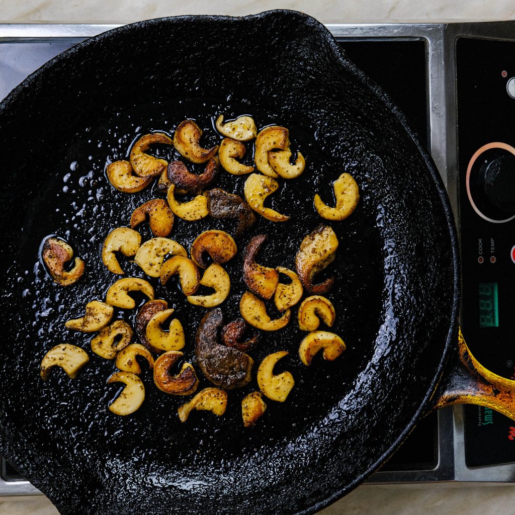 COOKED KING OSYTER MUSHROOMS VEGAN SHRIMP_