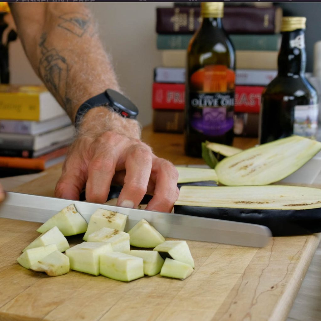 CUTTING EGGPLANT